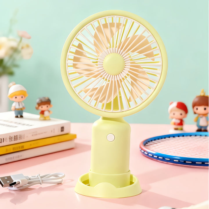 Women's portable USB table fan with powerful battery technology and flexible design Bowlift