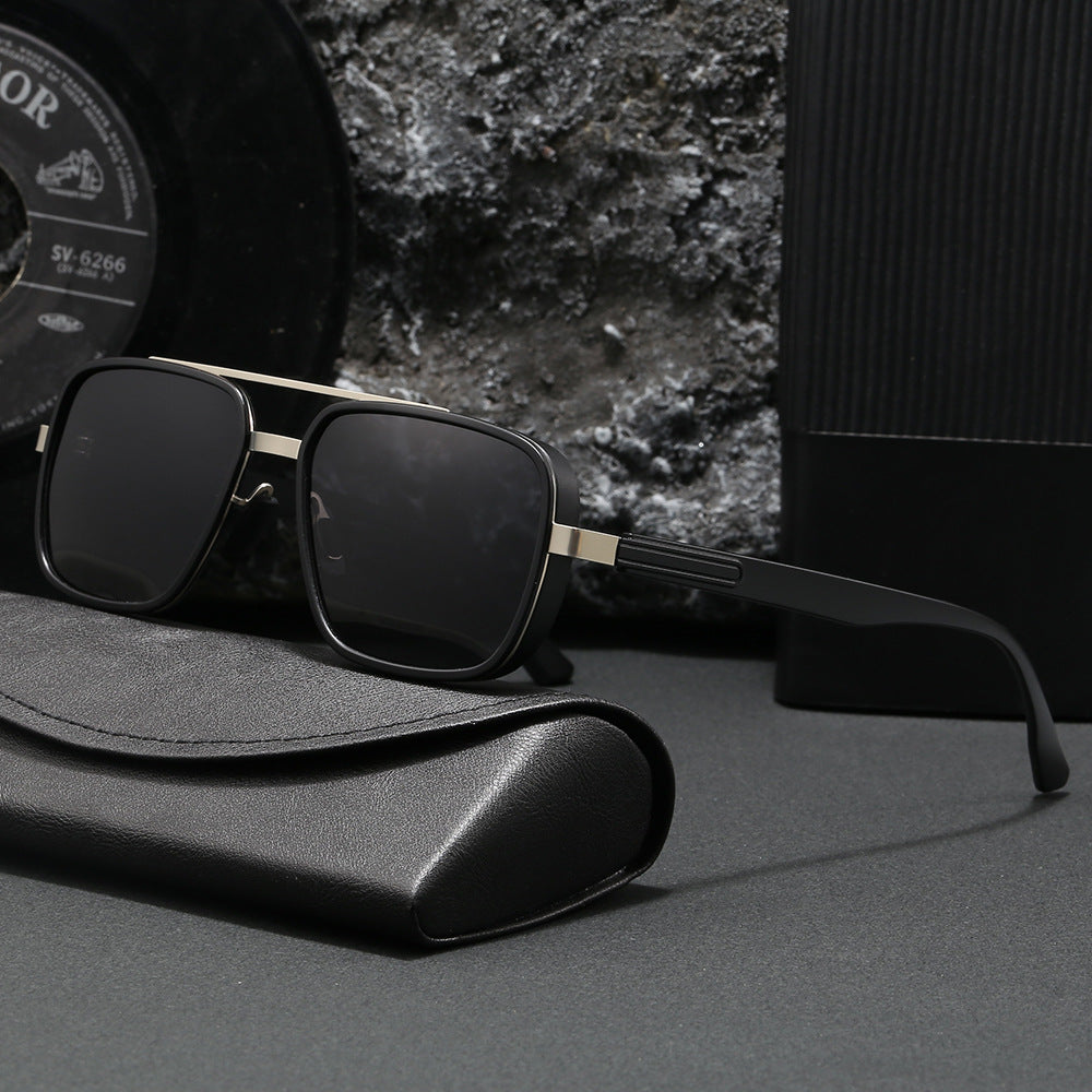 Ladies elegant square sunglasses with high-quality metal frame Bowlift