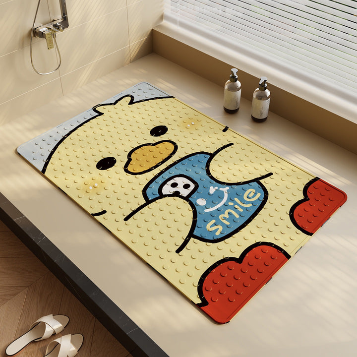 Unisex Fun Shark-Themed Bath Mat Bowlift