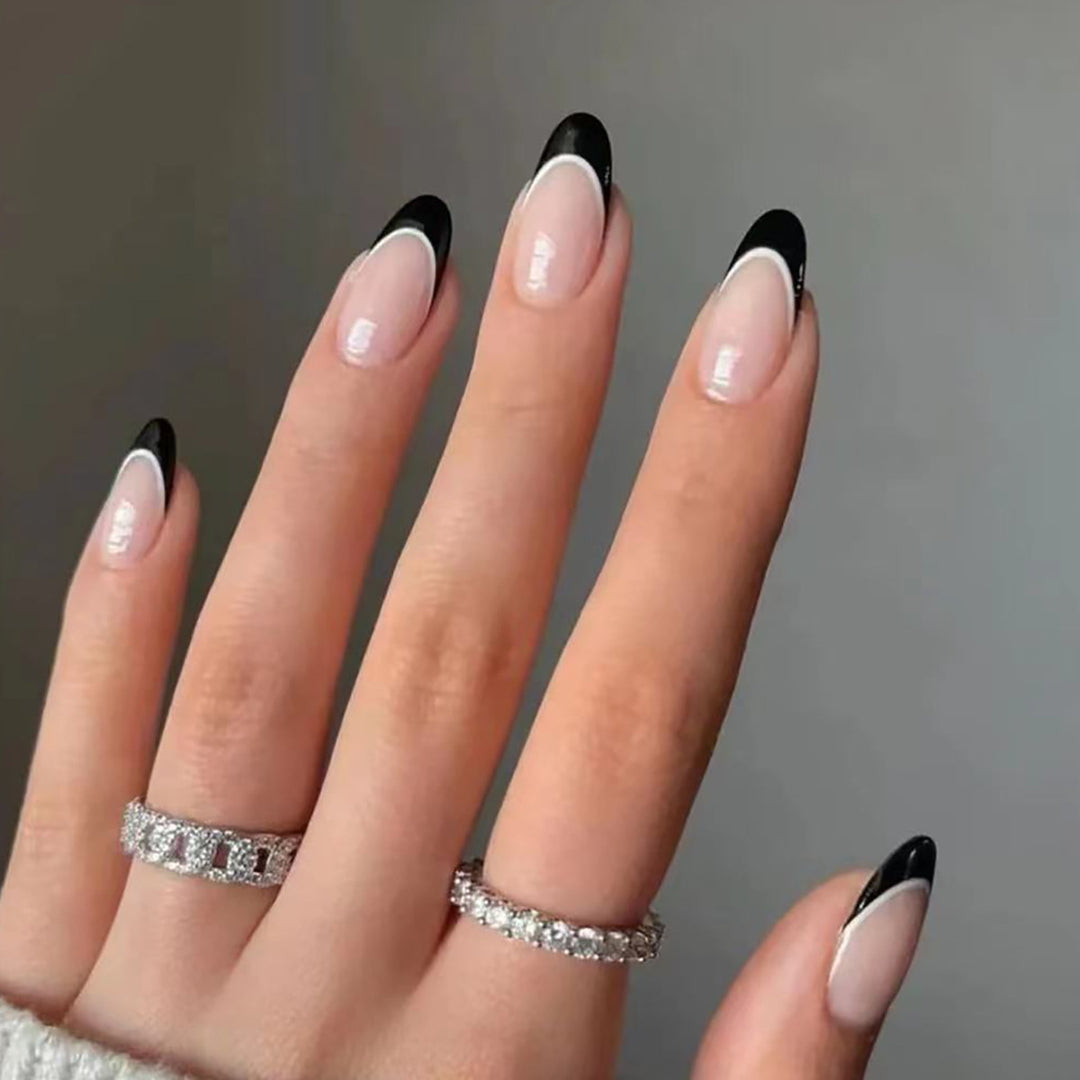 Elegant French Tip Nail Extensions Bowlift