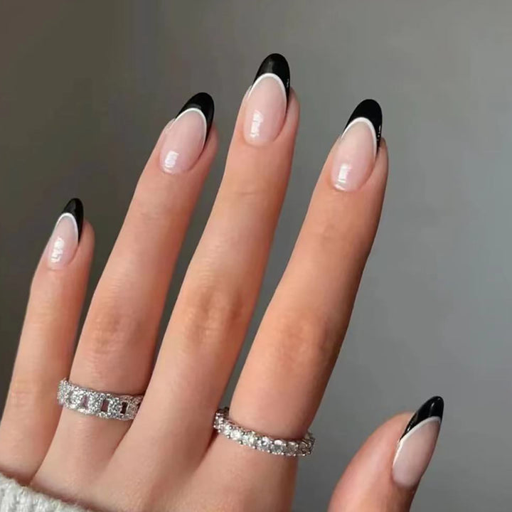 Elegant French Tip Nail Extensions Bowlift