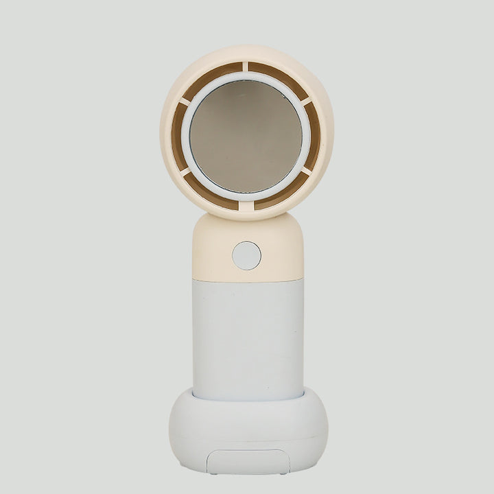 Women Portable Handheld Fan with Mirror Bowlift