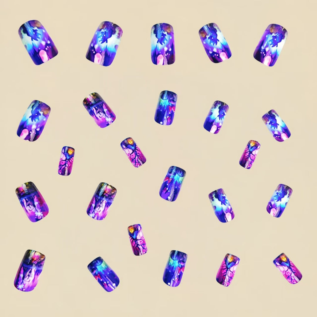 Artificial nail set with imaginative fairy tale motifs Bowlift