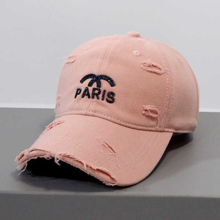 Women's Distressed Graphic Adjustable Baseball Cap Bowlift