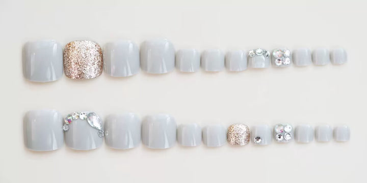Premium Glittering Toe Nail Art Bowlift