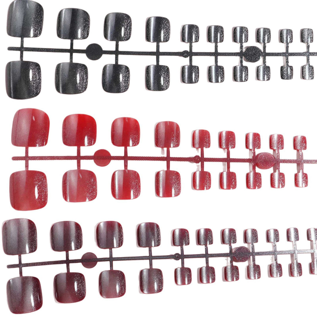 Premium Glittery Press-On Toe Nails Bowlift