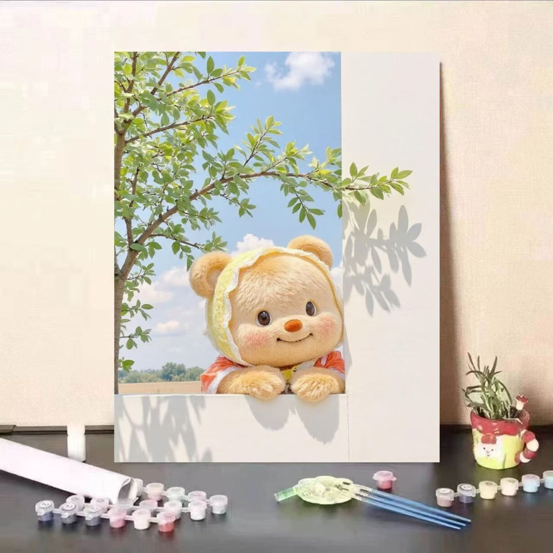 DIY Playful Bear-Themed Painting Kit Bowlift