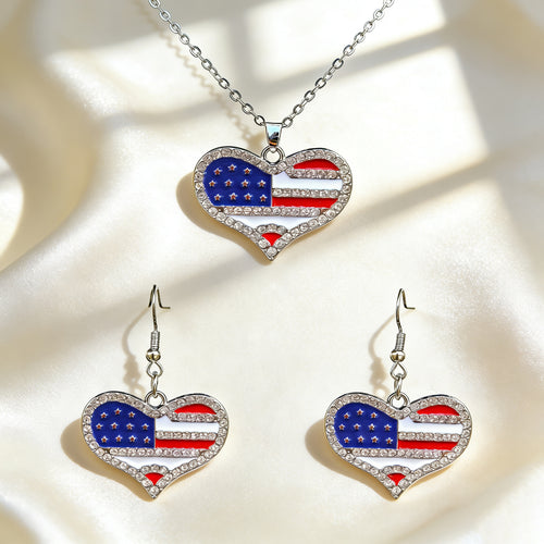 Women nan jewelry set flip-flop pendant and earrings with enamel and zirconia Bowlift
