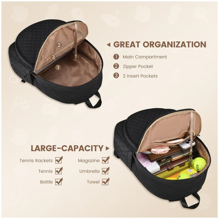 Sporty tennis backpack with insulated compartments Bowlift