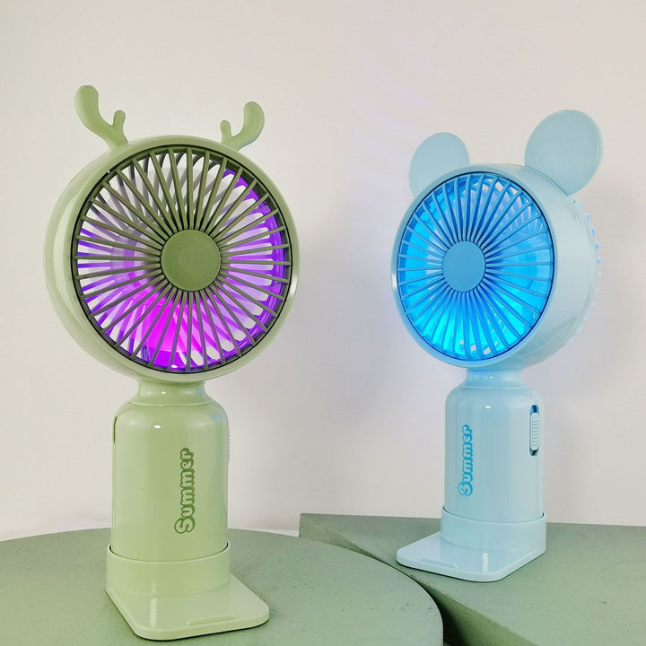 Portable Deer-Themed Handheld Cooling Fan Bowlift