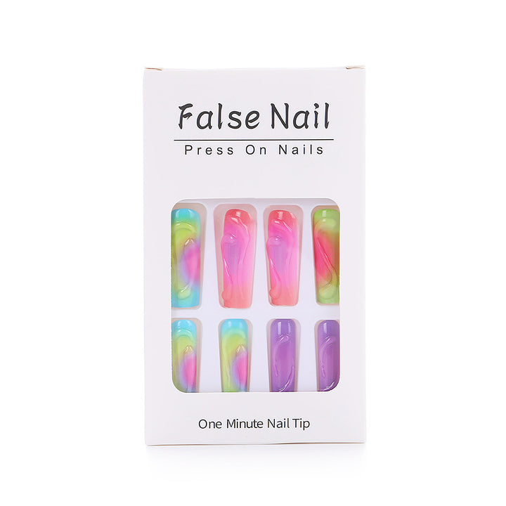 Trendy Colored Artificial Nails Bowlift