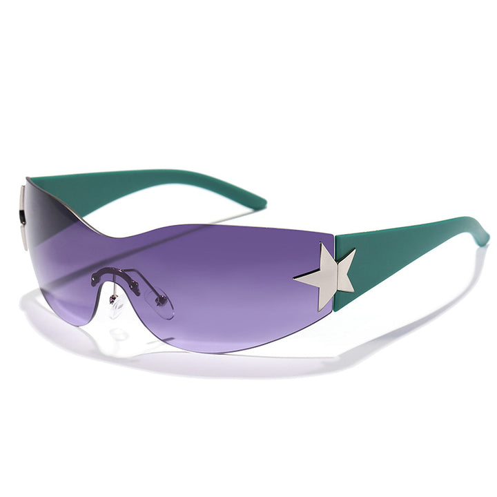 Women's futuristic design sunglasses with unique accents Bowlift