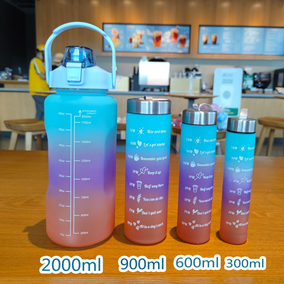 Ladies' Motivation Water Bottle with Time Scale and Ergonomic Design Bowlift