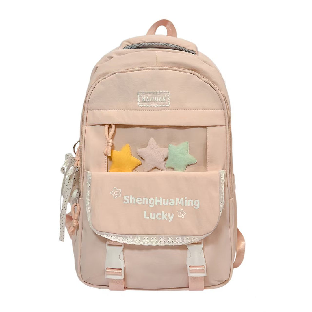 Playful Star-Embellished Backpack Bowlift