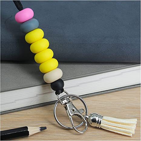 Beaded Keychain with Tassel Bowlift