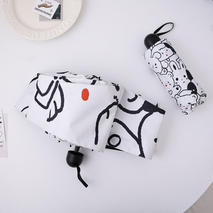Women's Folding Umbrella with Creative Animal Design Bowlift