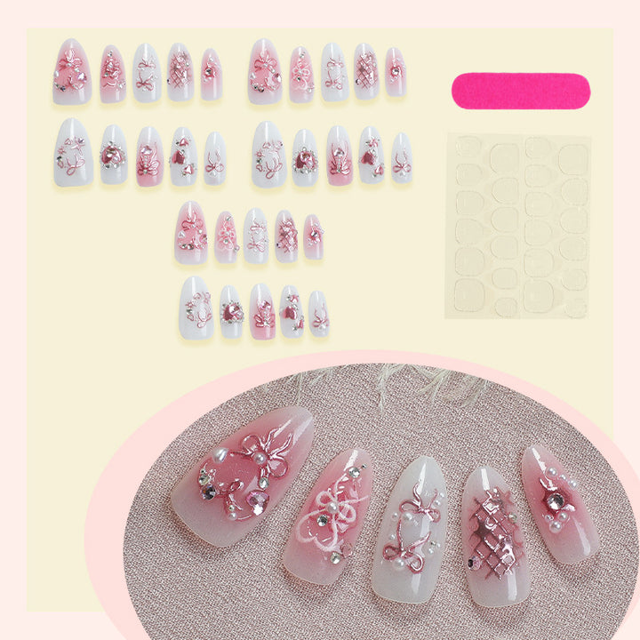 Nail art set with delicate flower and glitter designs Bowlift