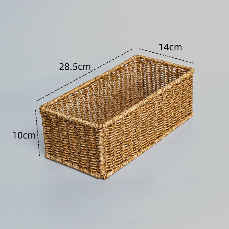 Rectangular Woven Storage Basket Bowlift
