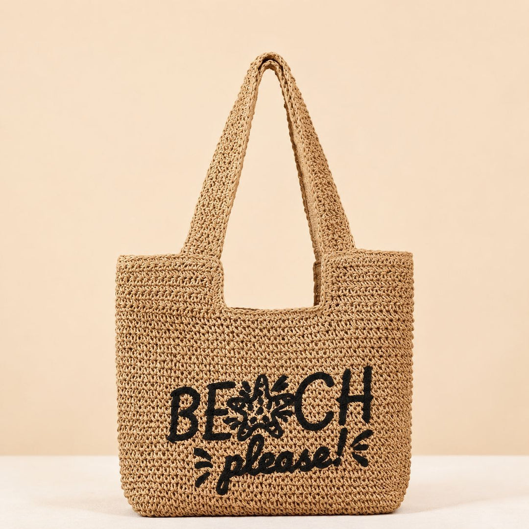 Beach bag with Embroidered Lettering Bowlift