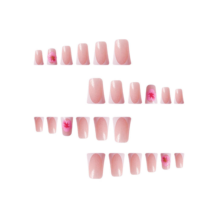 Floral Design Press-On Nails Bowlift
