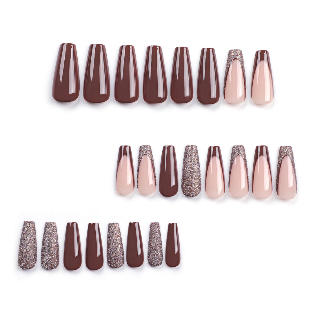 Artful stiletto nails with glitter embellishments Bowlift