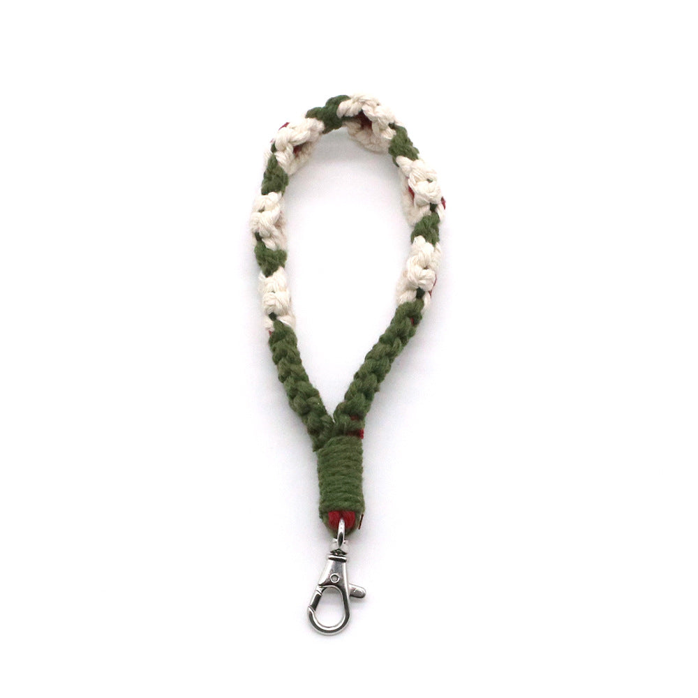 Decorative keychain made of macrame