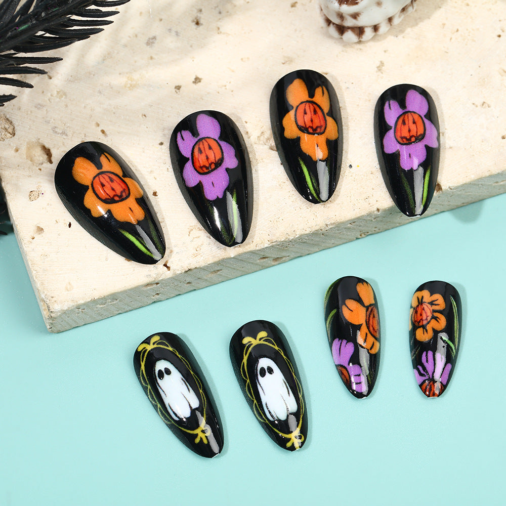 Artificial nails with creative Halloween design Bowlift