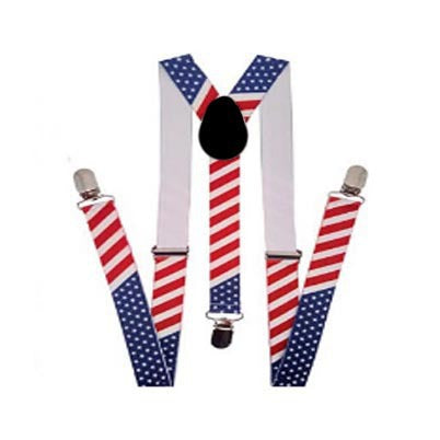 Independence Day metallic parade-style bead necklace set with breakaway clasp Bowlift
