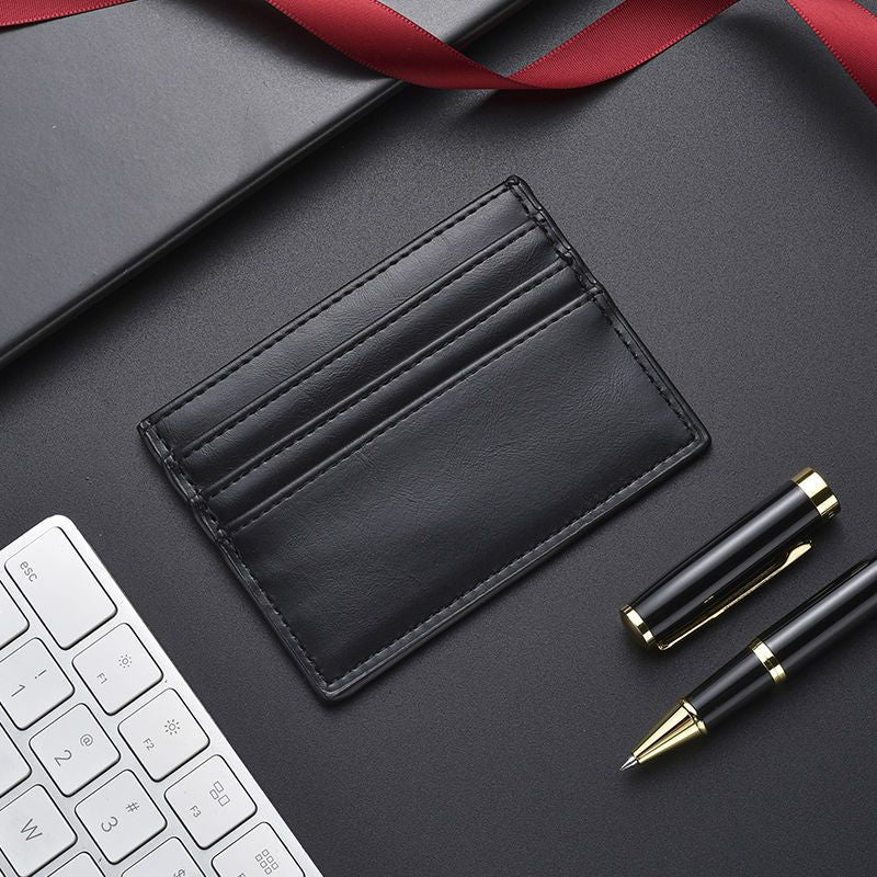 Textured Leather Card Holder Bowlift
