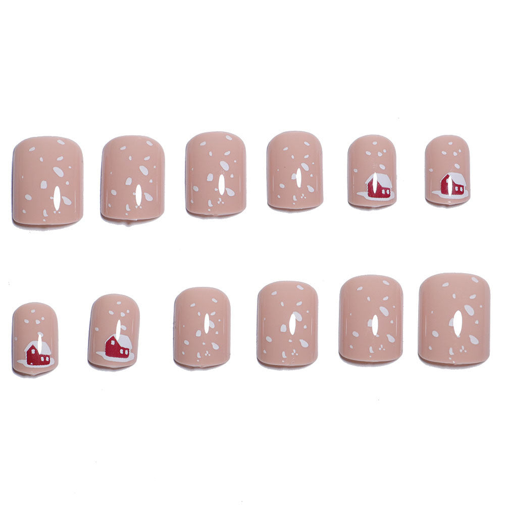 Festive Holiday-Themed Press-On Nail Art Bowlift