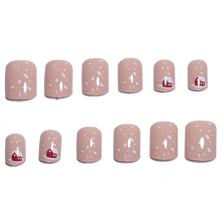 Festive Holiday-Themed Press-On Nail Art Bowlift
