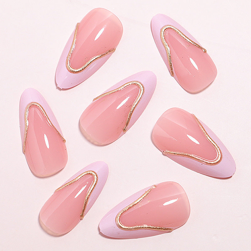 Elegant French Tip Nail Art Set Bowlift