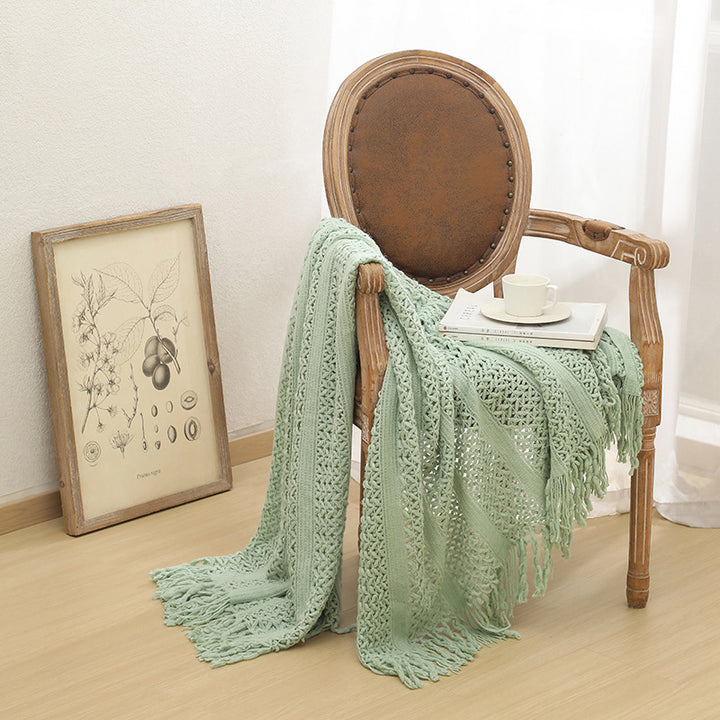 Textured Knit Throw Blanket