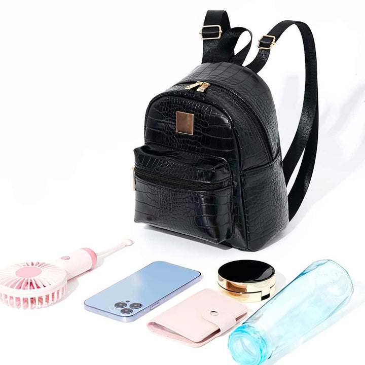 Backpack in Elegant Crocodile Look Bowlift