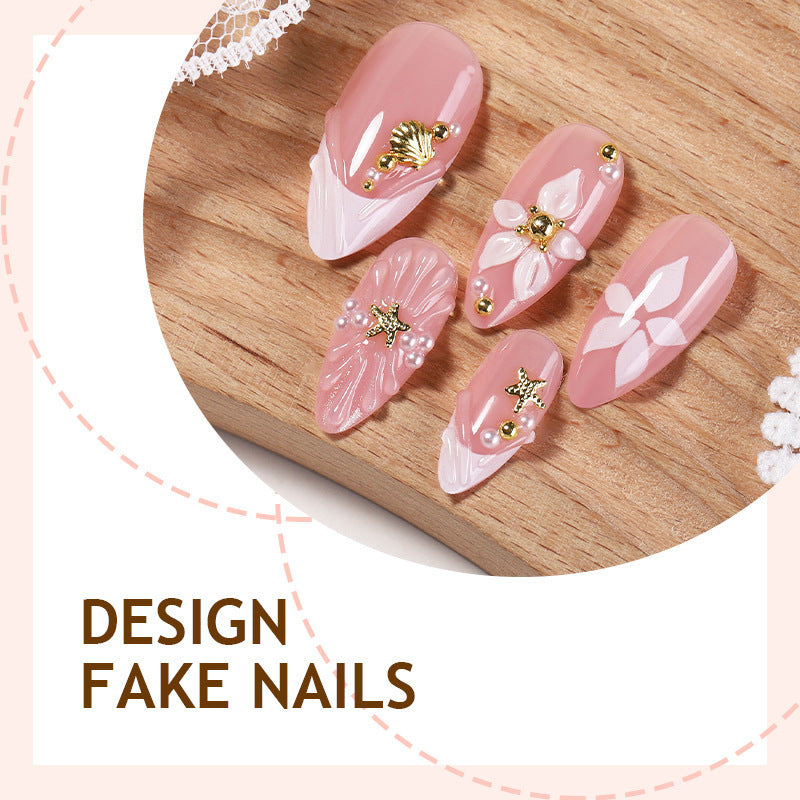 Creative Nail Art Set with Floral and Elegant Accents Bowlift