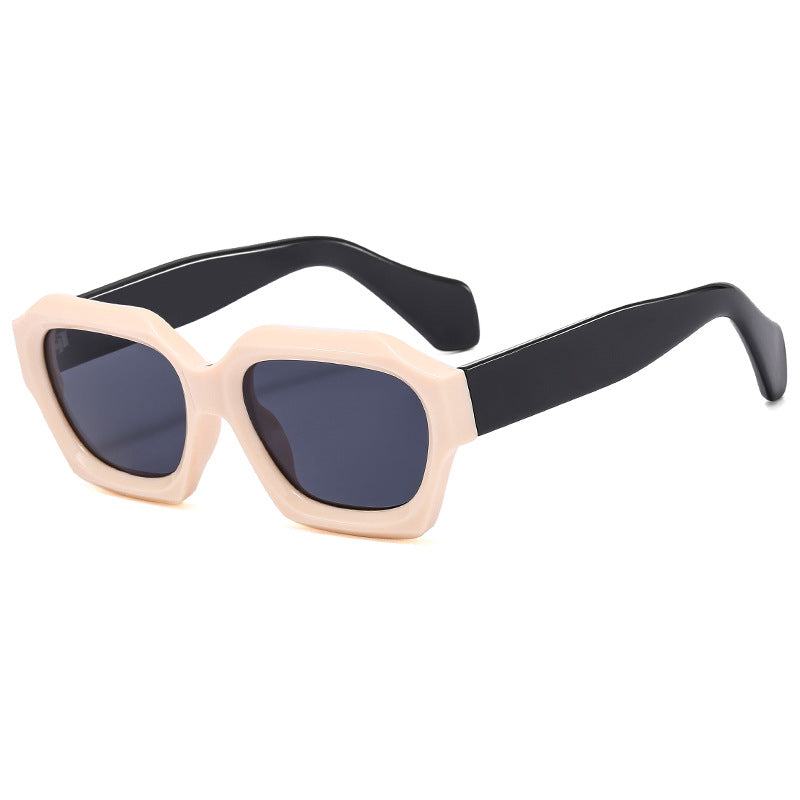 Women's designer sunglasses with distinctive geometric frame and polarized lenses Bowlift