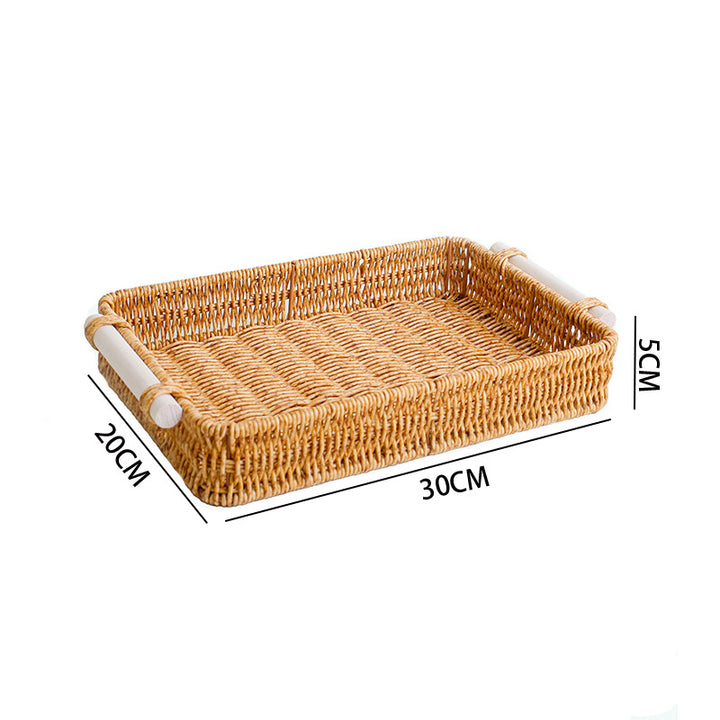Rustic Woven Food Serving Tray Bowlift