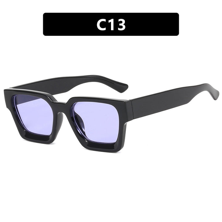 Ladies fashionable square sunglasses with sturdy frame and yellow lenses Bowlift
