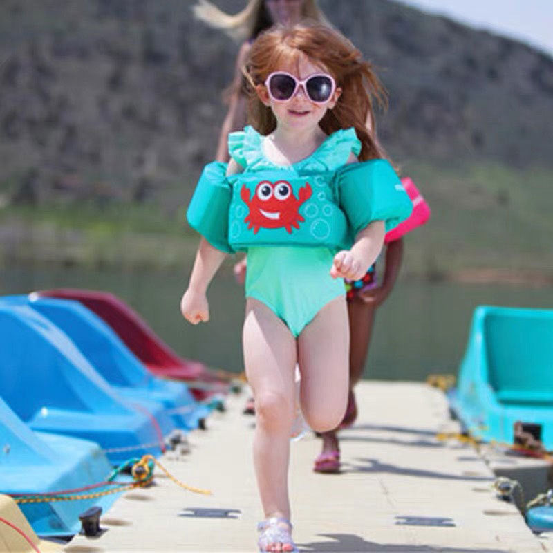 Women's Inflatable Swim Aid with Colorful Flamingo Design Bowlift