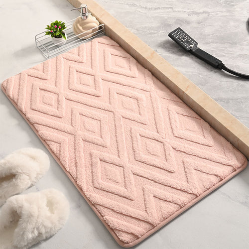 Luxurious Diamond-Pattern Bath Mat