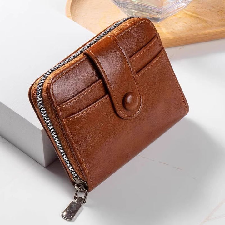 Compact Zippered Card Wallet Bowlift
