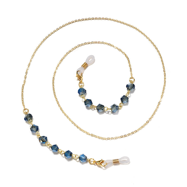 Elegant Crystal-Studded Eyewear Chain Bowlift