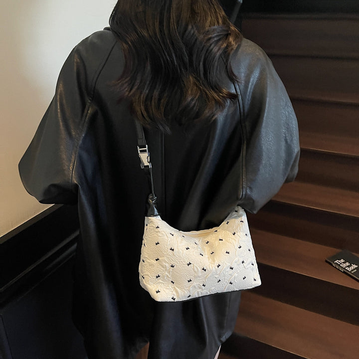 Quilted Floral Shoulder Handbag Bowlift