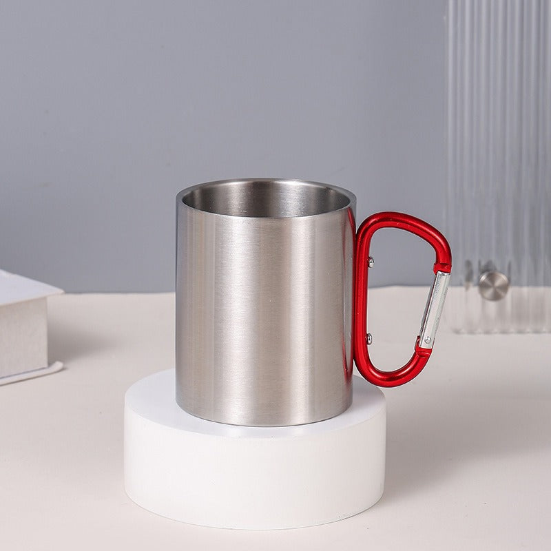 Women's Stainless Steel Coffee Mug with Carabiner Handle Bowlift