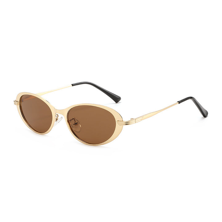 Contemporary Oval Frame Sunglasses Bowlift
