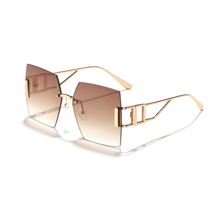 Women's square sunglasses with luxurious metal frame Bowlift
