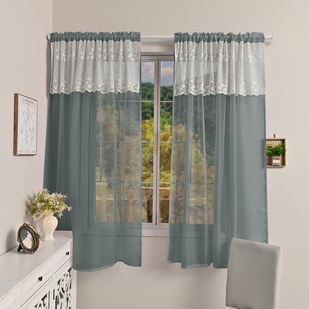 Elegant Sheer Lace Curtain Panels