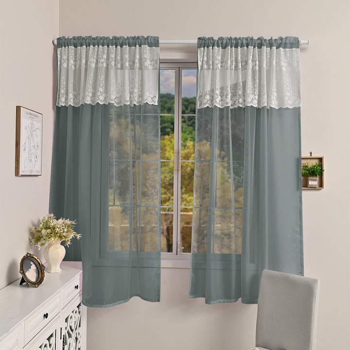 Elegant Sheer Lace Curtain Panels