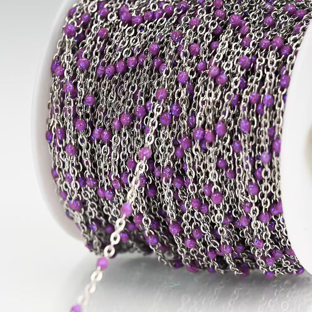 Delicate Beaded Chain Necklace Bowlift