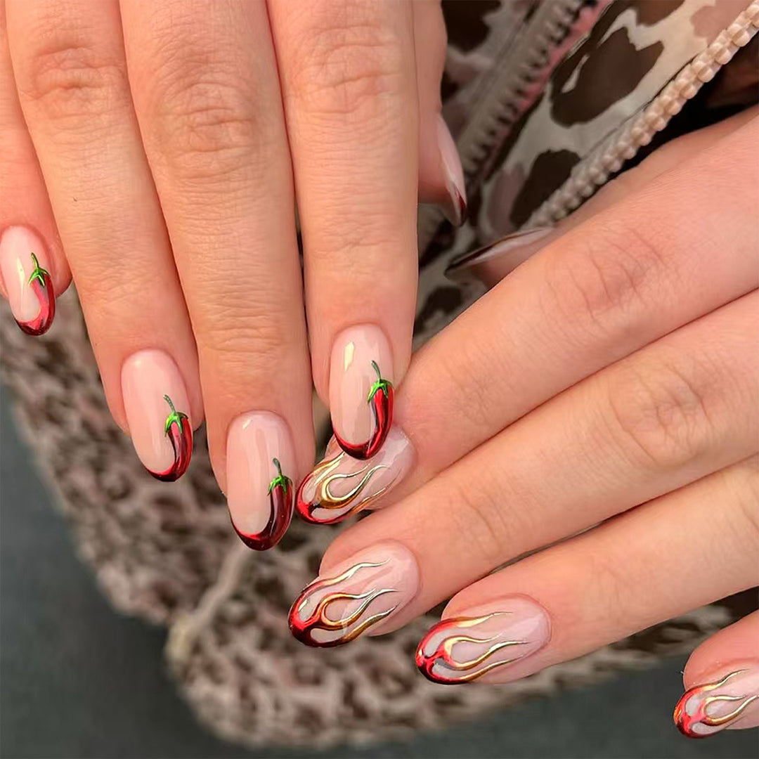 Artificial Nails in Creative Paprika Design Bowlift